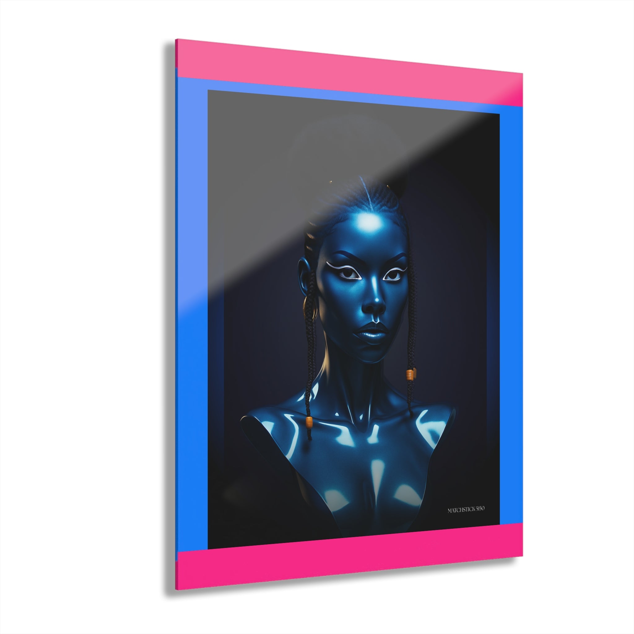 Blue Faces 3 Matte - Acrylic Wall Art