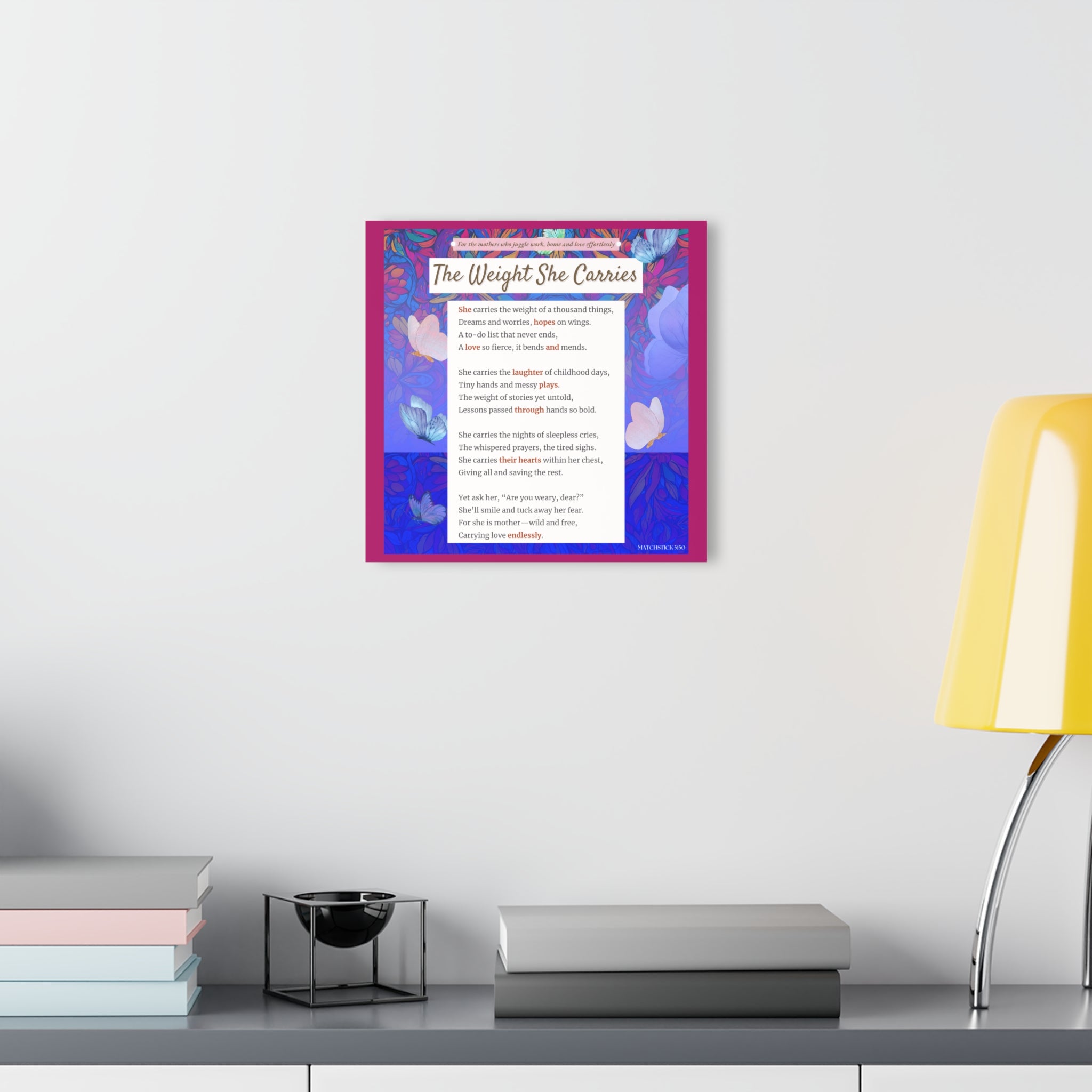 The Weight She Carries - Acrylic Wall Art