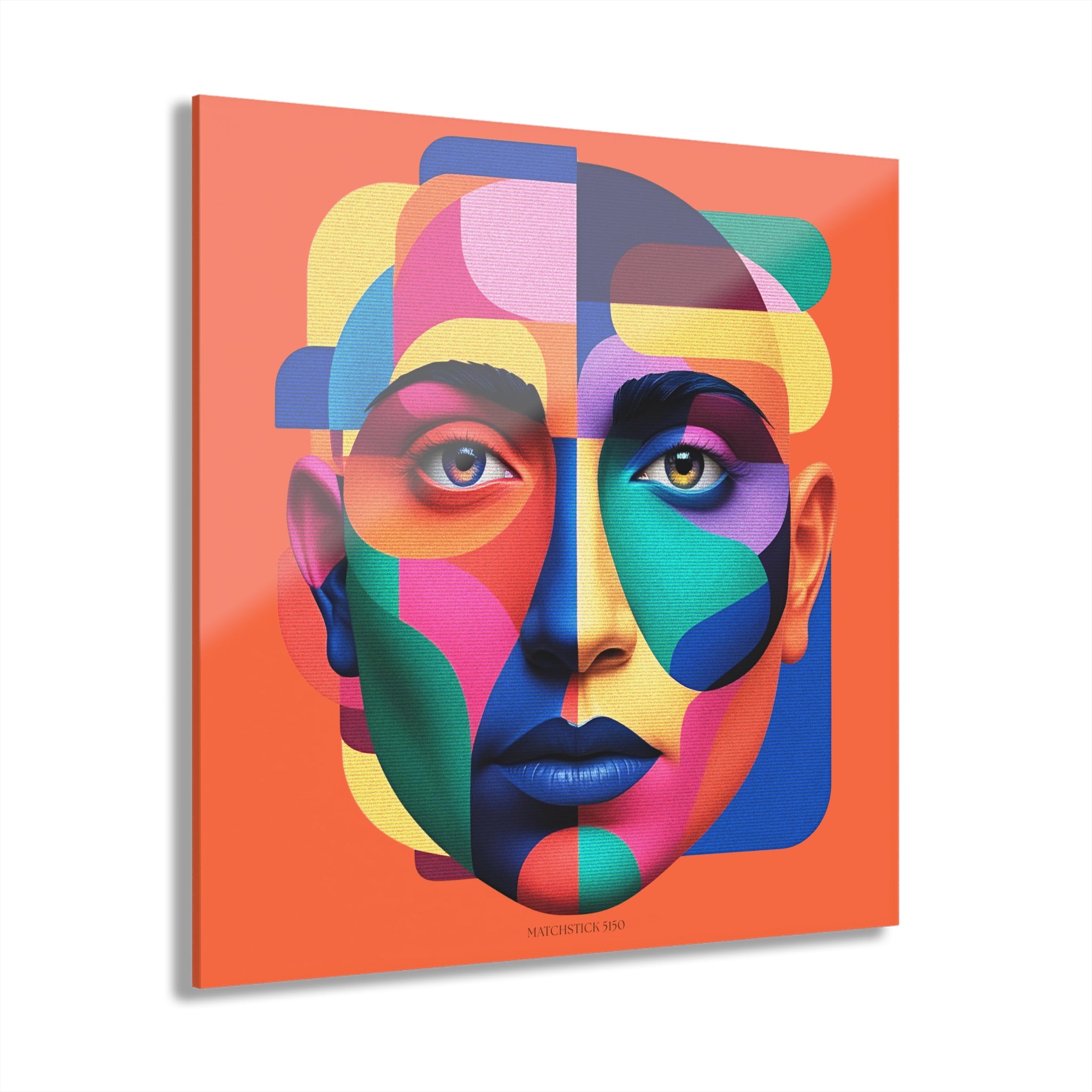 Multifaceted in Orange - Acrylic Wall Art